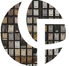 Counter Form logo with samples in the background