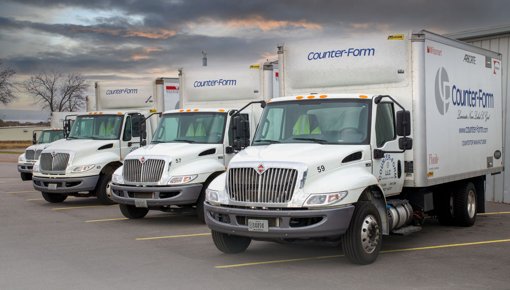 3 Counter Form delivery trucks