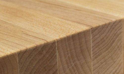 hand eased edge close up