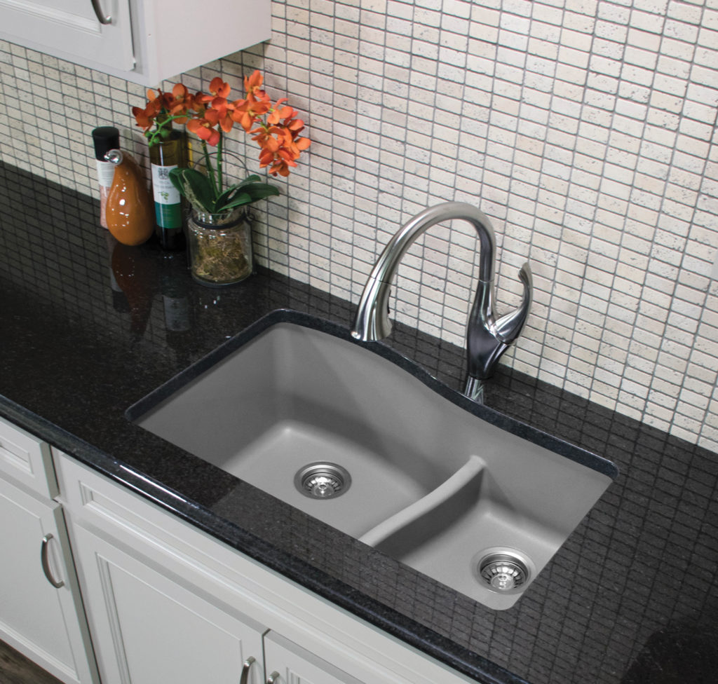 grey quartz sink